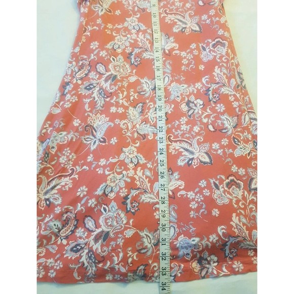 Loft Womens Dress Sz Medium Floral Flutter Sleeves Swing Shift Stretch Pullover - Picture 11 of 12